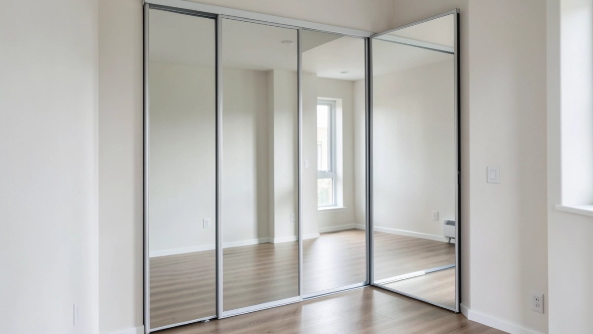 Drzwi przesuwne z lustrem