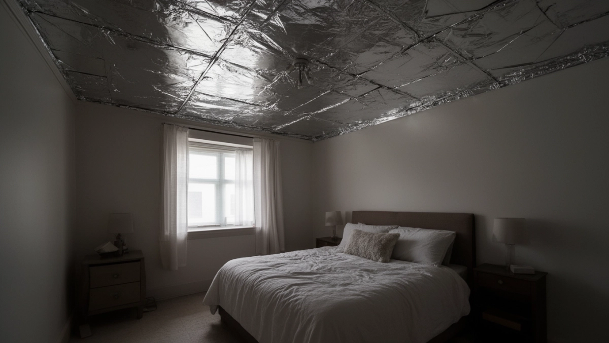 folia lustrzana na sufit