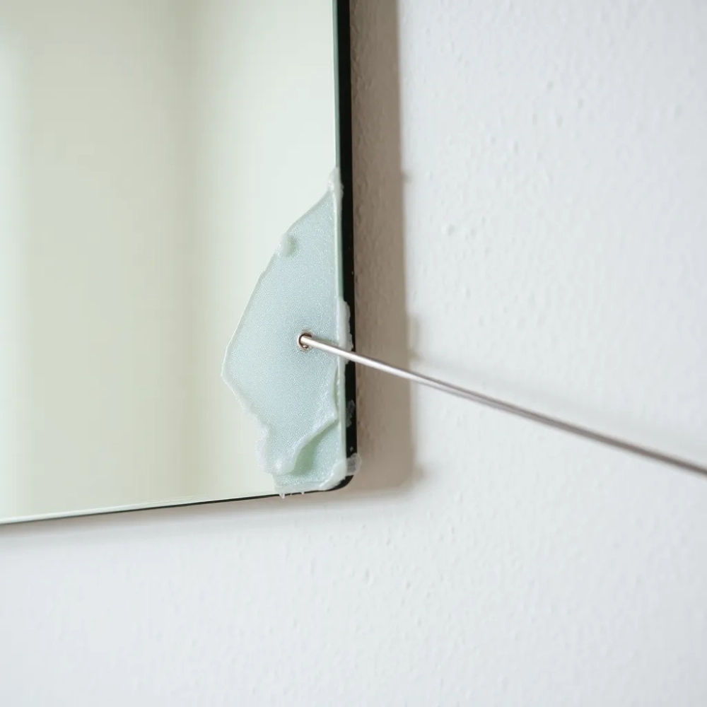 Jak odkleić lustro przyklejone silikonem