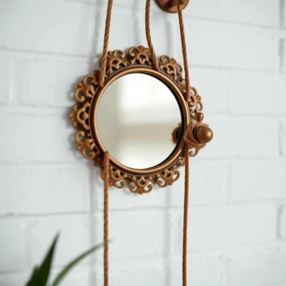 Jak powiesić lustro na sznurku