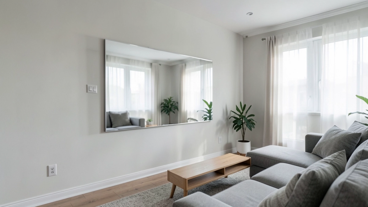 lustro odstające od ściany