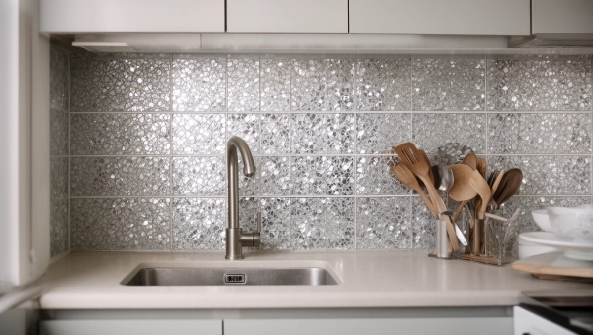 Lustrzane naklejki na kafelki do kuchni