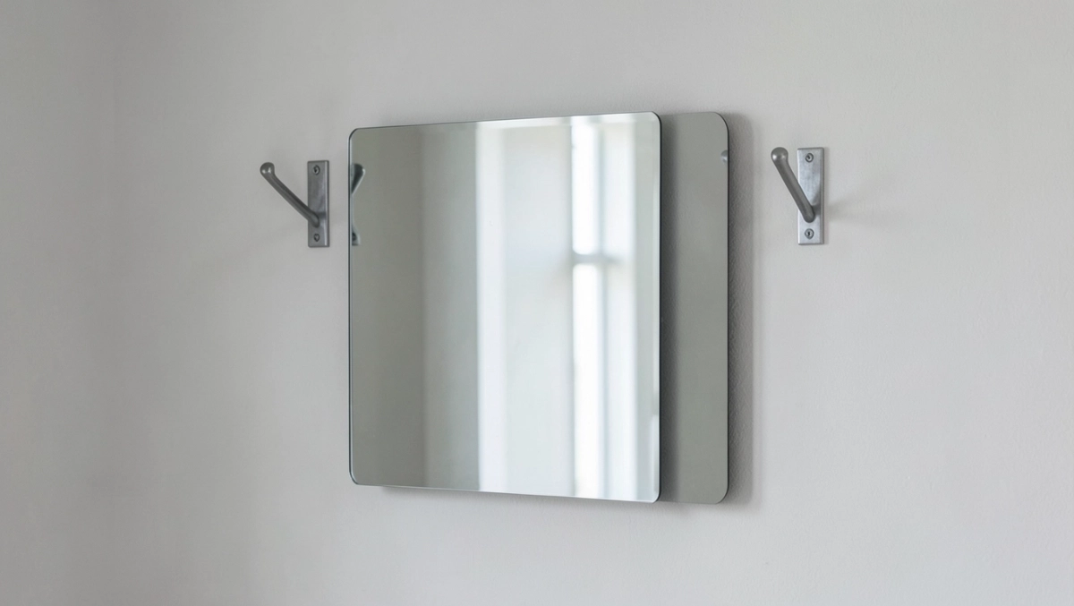 Montaż lustra na zawieszkach