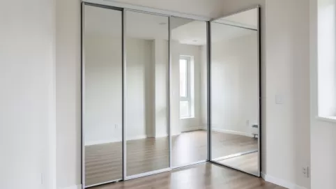 Drzwi przesuwne z lustrem