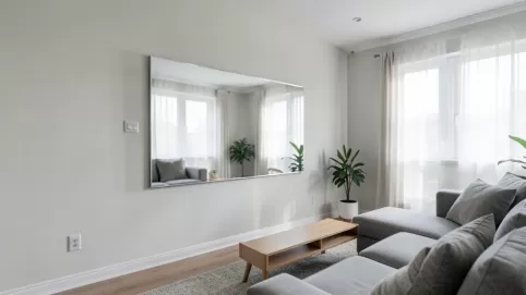 lustro odstające od ściany