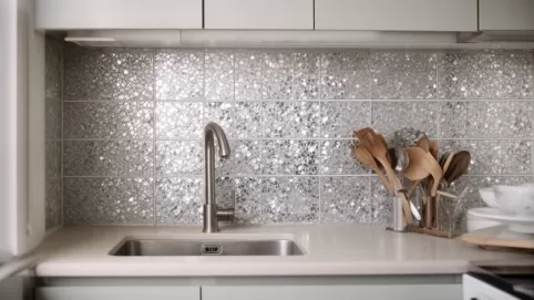 Lustrzane naklejki na kafelki do kuchni