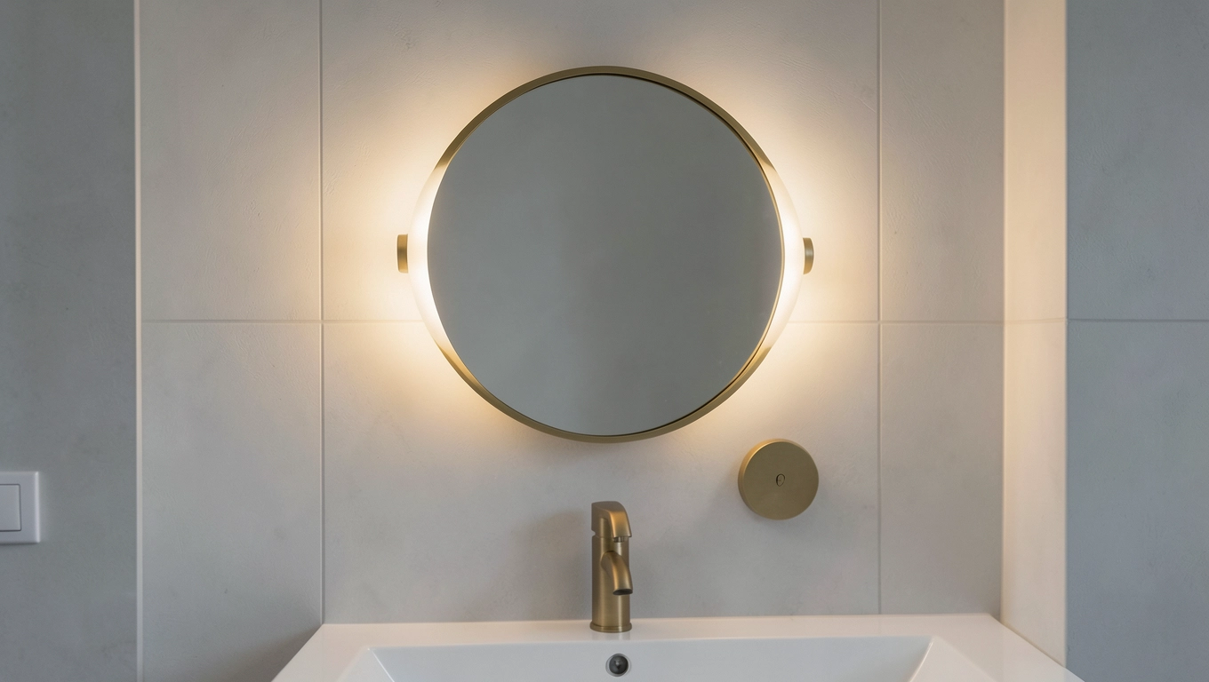 lampa nad lustro okrągłe